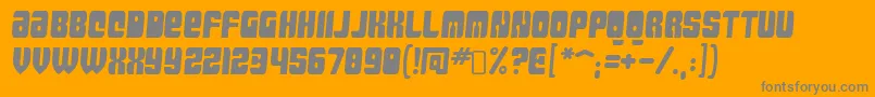 MassiveretaliationRegular Font – Gray Fonts on Orange Background