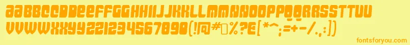 MassiveretaliationRegular Font – Orange Fonts on Yellow Background