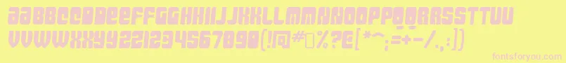 MassiveretaliationRegular Font – Pink Fonts on Yellow Background