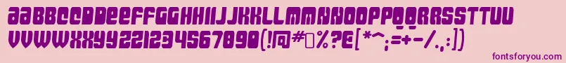 MassiveretaliationRegular Font – Purple Fonts on Pink Background