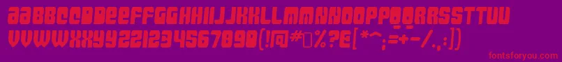 MassiveretaliationRegular Font – Red Fonts on Purple Background