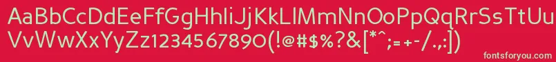 PerspectiveSans Font – Green Fonts on Red Background