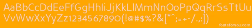 PerspectiveSans Font – Pink Fonts on Orange Background
