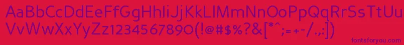 PerspectiveSans Font – Purple Fonts on Red Background