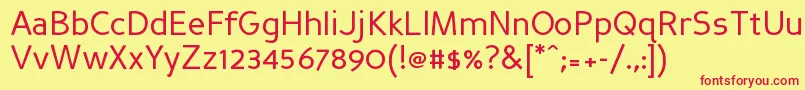 PerspectiveSans Font – Red Fonts on Yellow Background