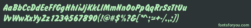 フォントOkayd – 黒い背景に緑の文字