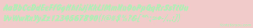 Okayd Font – Green Fonts on Pink Background