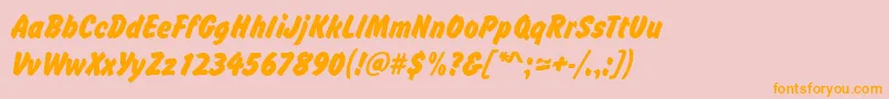 Okayd Font – Orange Fonts on Pink Background