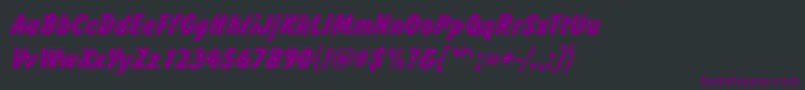 Шрифт Okayd – фиолетовые шрифты на чёрном фоне