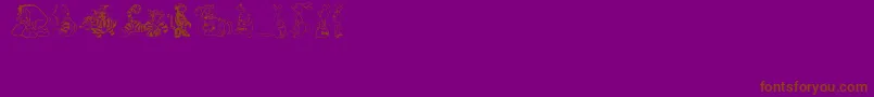 PoohBear Font – Brown Fonts on Purple Background