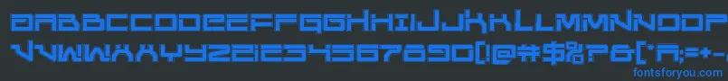 Unitedplanetsacad Font – Blue Fonts on Black Background