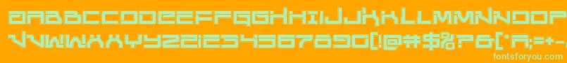 Unitedplanetsacad Font – Green Fonts on Orange Background