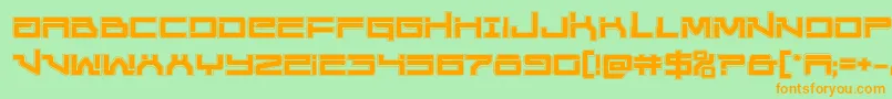 Unitedplanetsacad Font – Orange Fonts on Green Background