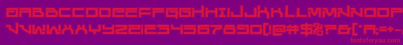 Unitedplanetsacad Font – Red Fonts on Purple Background