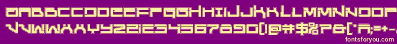 Unitedplanetsacad Font – Yellow Fonts on Purple Background