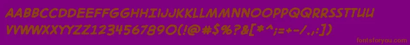 Digitalstrip2bbBold Font – Brown Fonts on Purple Background