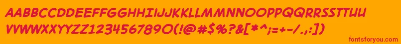 Digitalstrip2bbBold Font – Red Fonts on Orange Background