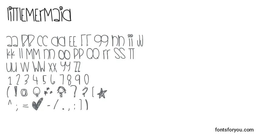 Czcionka Littlemermaid – alfabet, cyfry, specjalne znaki