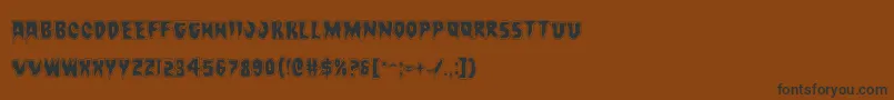 Countsuckulaacad Font – Black Fonts on Brown Background