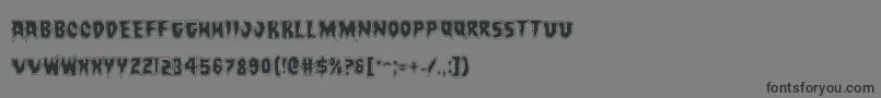 Countsuckulaacad Font – Black Fonts on Gray Background