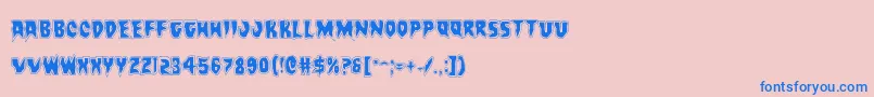 Countsuckulaacad Font – Blue Fonts on Pink Background