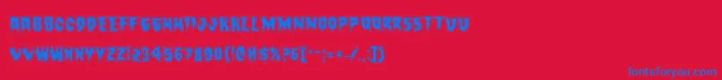 フォントCountsuckulaacad – 赤い背景に青い文字