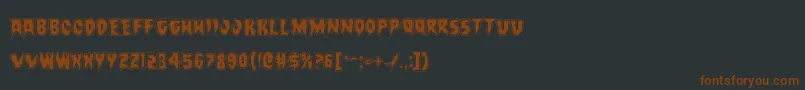 Countsuckulaacad Font – Brown Fonts on Black Background