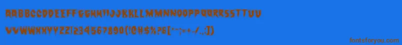 Countsuckulaacad Font – Brown Fonts on Blue Background