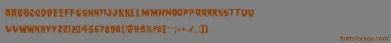Countsuckulaacad Font – Brown Fonts on Gray Background
