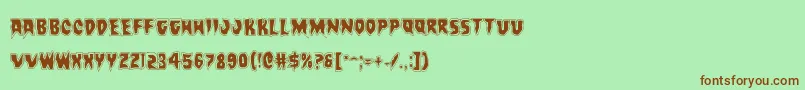 Countsuckulaacad Font – Brown Fonts on Green Background