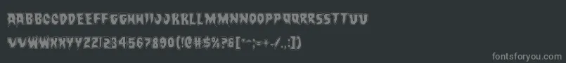 Countsuckulaacad Font – Gray Fonts on Black Background