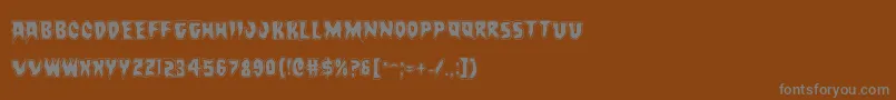 Countsuckulaacad Font – Gray Fonts on Brown Background