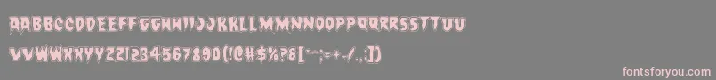 Countsuckulaacad-fontti – vaaleanpunaiset fontit harmaalla taustalla