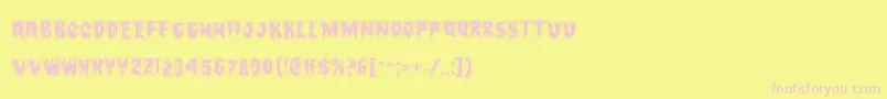 フォントCountsuckulaacad – ピンクのフォント、黄色の背景