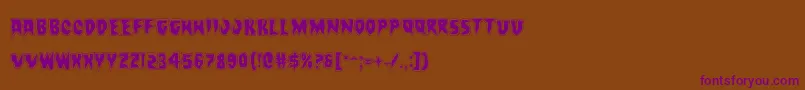 Countsuckulaacad-fontti – violetit fontit ruskealla taustalla