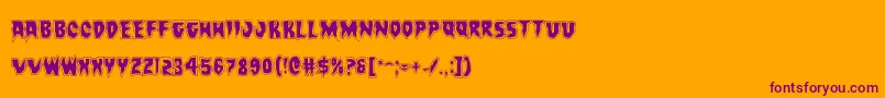 Countsuckulaacad Font – Purple Fonts on Orange Background
