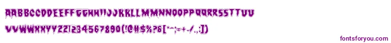 Countsuckulaacad Font – Purple Fonts on White Background