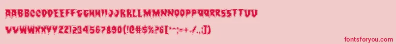 Countsuckulaacad Font – Red Fonts on Pink Background