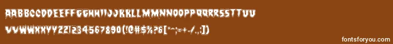 Countsuckulaacad Font – White Fonts on Brown Background