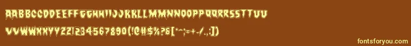 Countsuckulaacad Font – Yellow Fonts on Brown Background