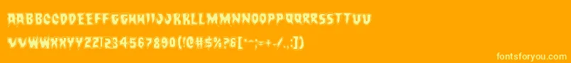 フォントCountsuckulaacad – オレンジの背景に黄色の文字