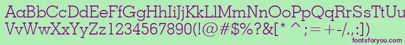 Geo703l Font – Purple Fonts on Green Background