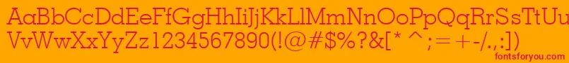 Geo703l Font – Red Fonts on Orange Background