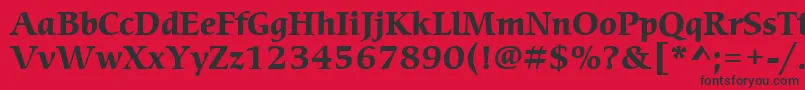 ItcCerigoLtBold Font – Black Fonts on Red Background