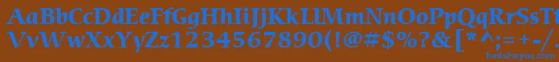 ItcCerigoLtBold Font – Blue Fonts on Brown Background