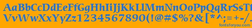 ItcCerigoLtBold Font – Blue Fonts on Orange Background