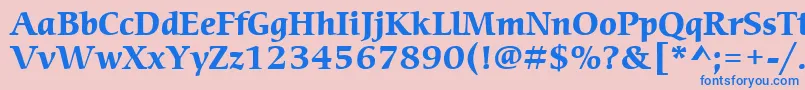 ItcCerigoLtBold Font – Blue Fonts on Pink Background