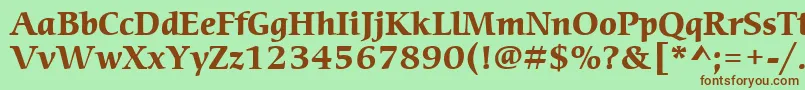 ItcCerigoLtBold Font – Brown Fonts on Green Background