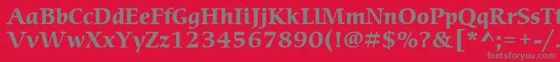 ItcCerigoLtBold Font – Gray Fonts on Red Background