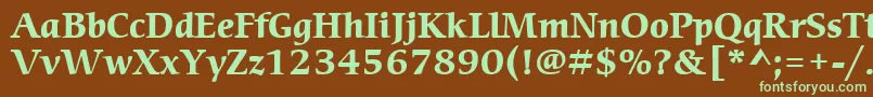 ItcCerigoLtBold Font – Green Fonts on Brown Background